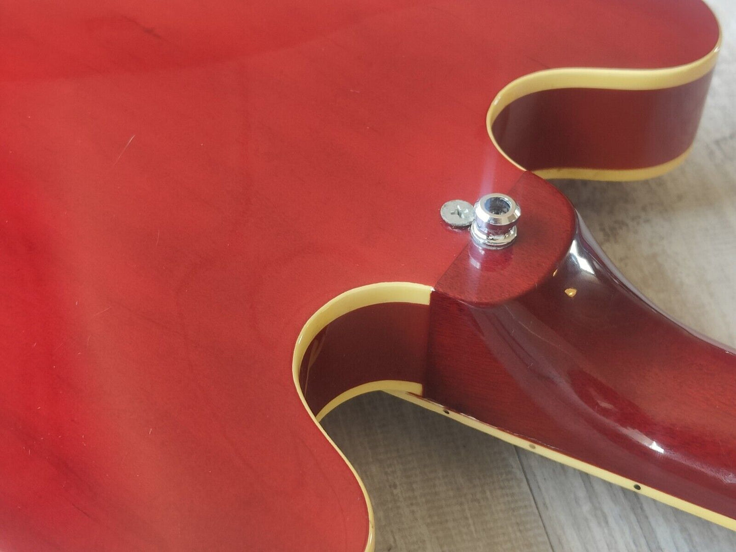 1988 Burny Japan RSA-70 Semi Hollowbody Electric Guitar (Cherry Red)