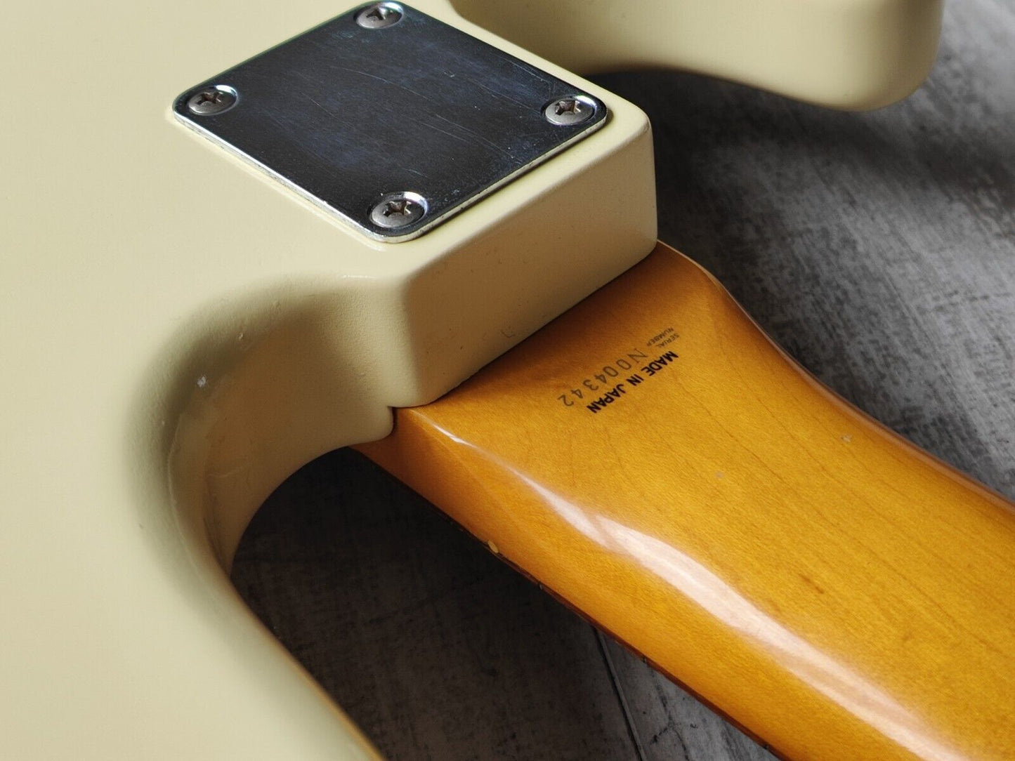 1993 Fender Japan PB62 '62 Reissue Precision Bass (Refinished Vintage White)