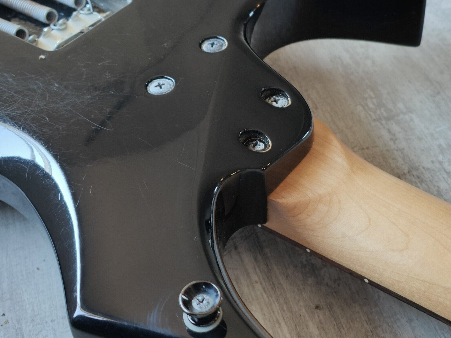 1993 BC Rich Japan NJ Series Warlock w/Floyd Rose & Reverse Headstock (Black)