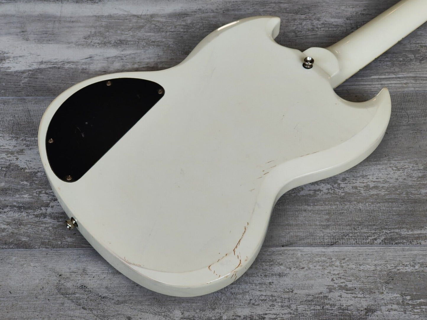 Blitz by Aria Pro II SG Double Cutaway (White)