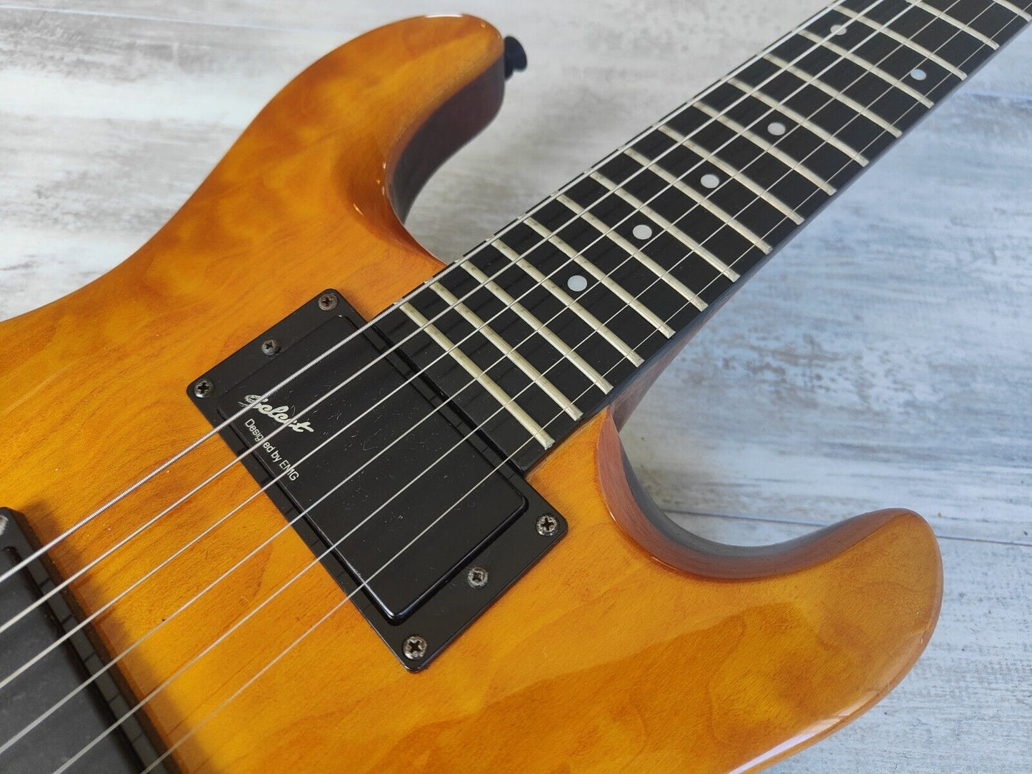 2000's Greco GPH-60 PRS Style Guitar w/EMG Select Pickups (Amber)