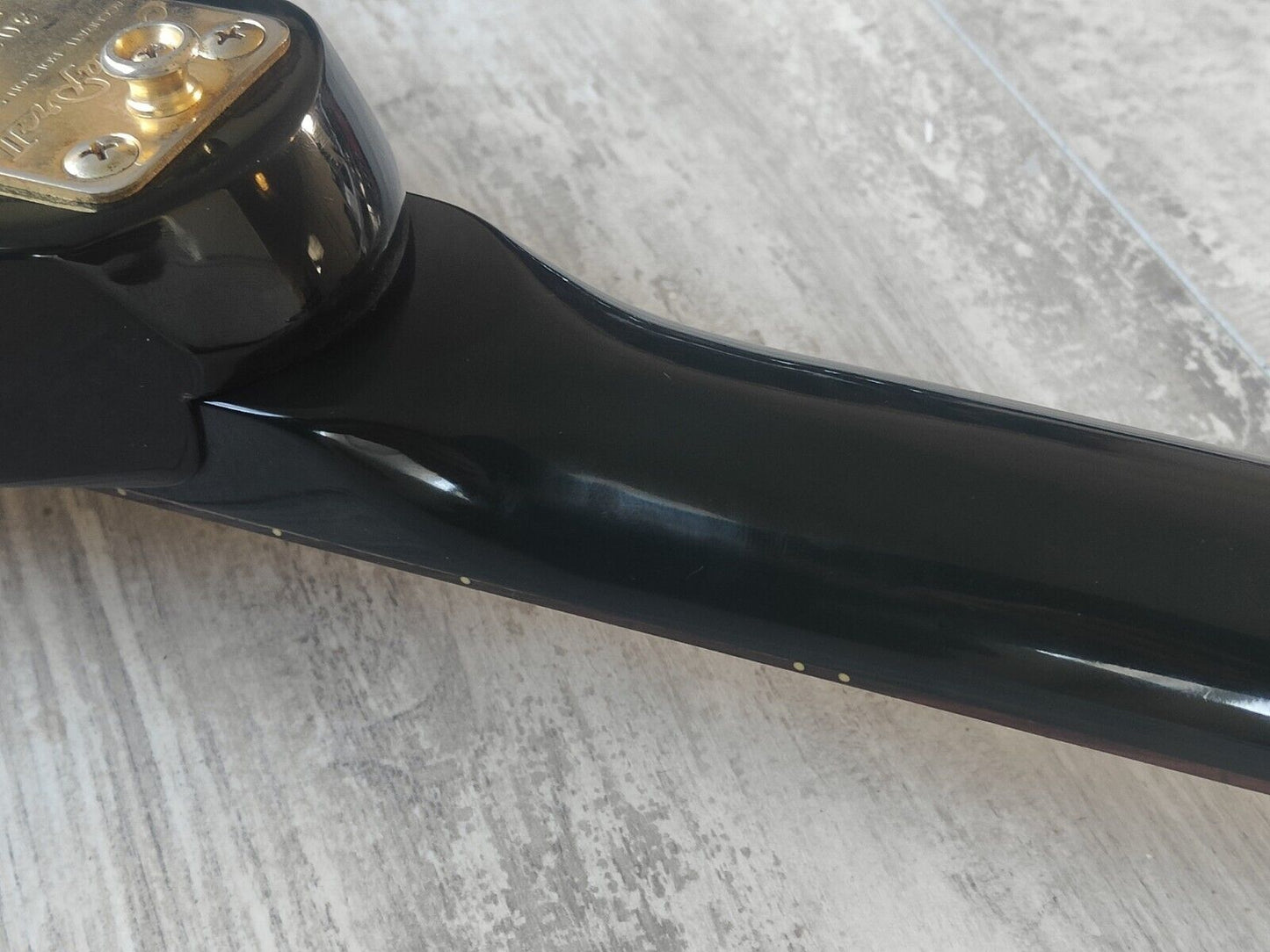 1983 Aria Pro II Japan XX Deluxe Flying V (Black/Gold)