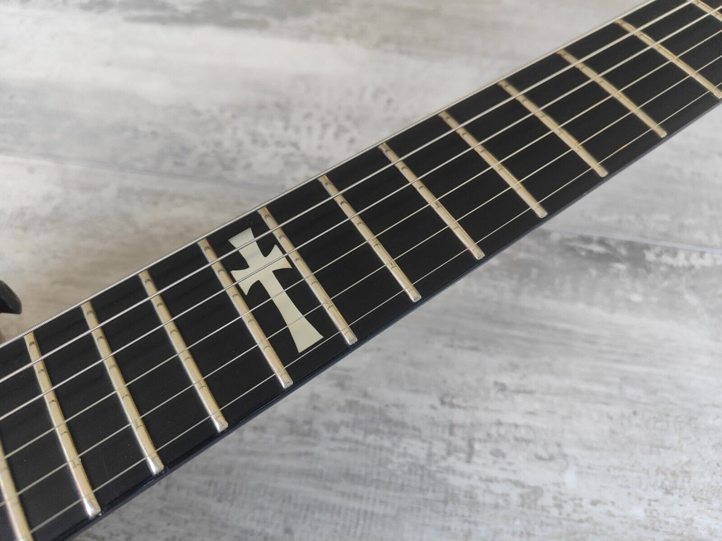 1990 ESP Japan Custom Order Eclipse Style HSS Single Cutaway Neckthrough (Red)