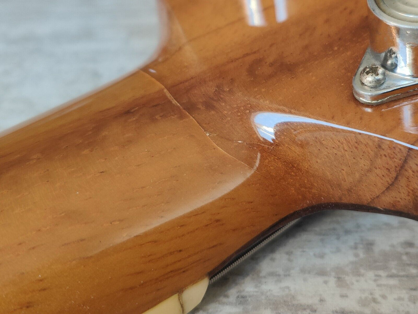 1980 Greco Japan BC-1800 Custom Order Neckthrough Mockingbird (Natural Koa)