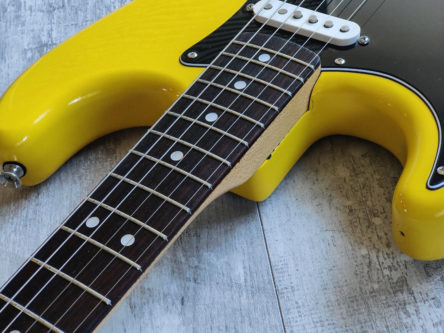 1989 Fender Japan ST72-55 LH Left Handed '72 Reissue Stratocaster (Yellow Refin)