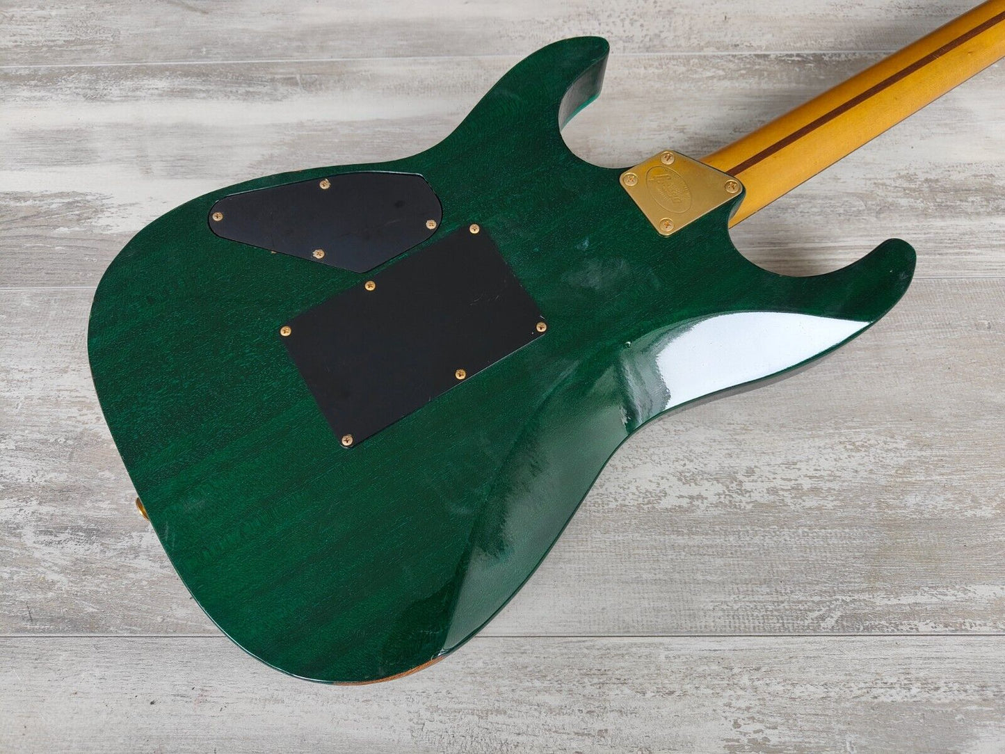 1996 Greco Japan GP-900DT HSH Superstrat w/Floyd Rose (Kermit Green Refinish)
