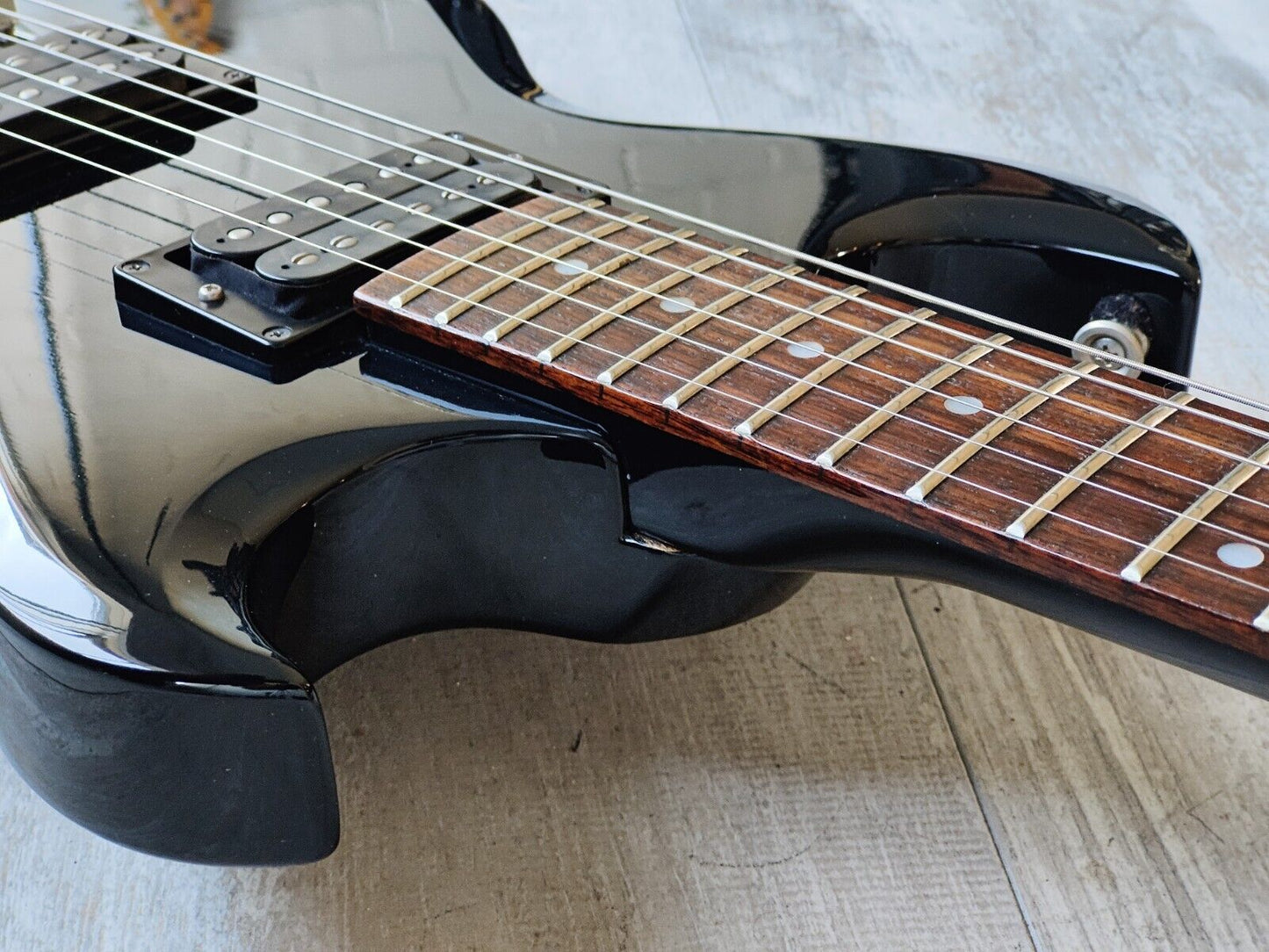 1983 Aria Pro II Japan CS-350 Cardinal Double Cutaway (Black)