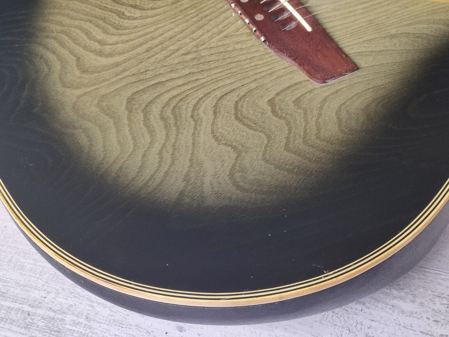 1990's Applause AE-38 Ovation Shaped Acoustic Guitar (Green Burst)