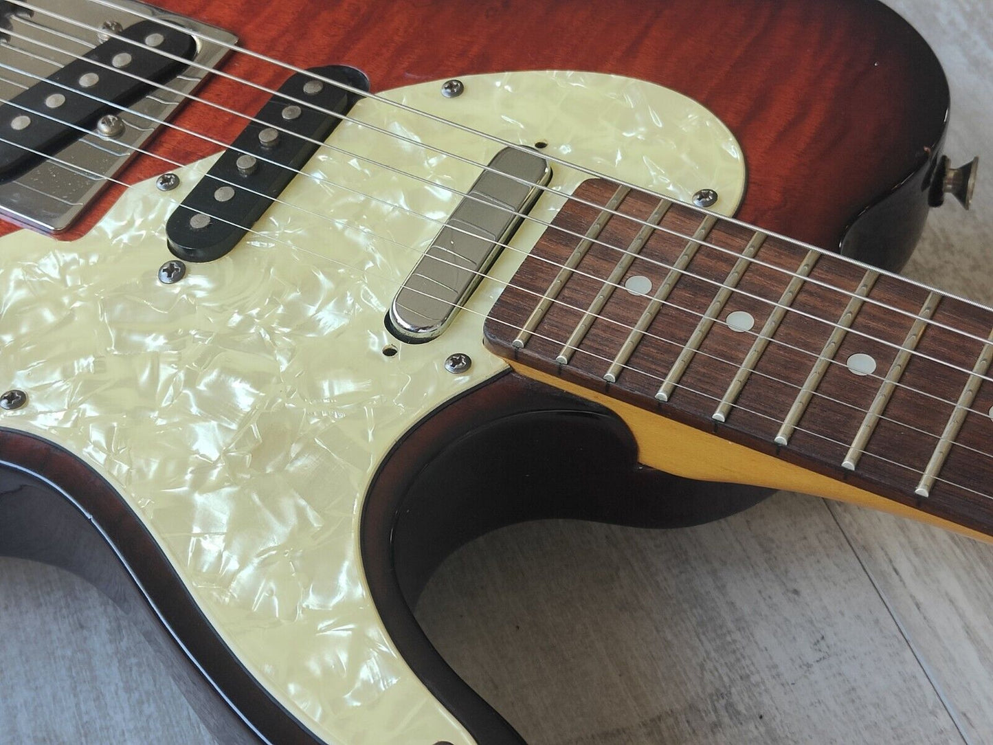 1996 Aria Pro II 615 Nashville Tele/Single Cutaway (Figured Red Burst)