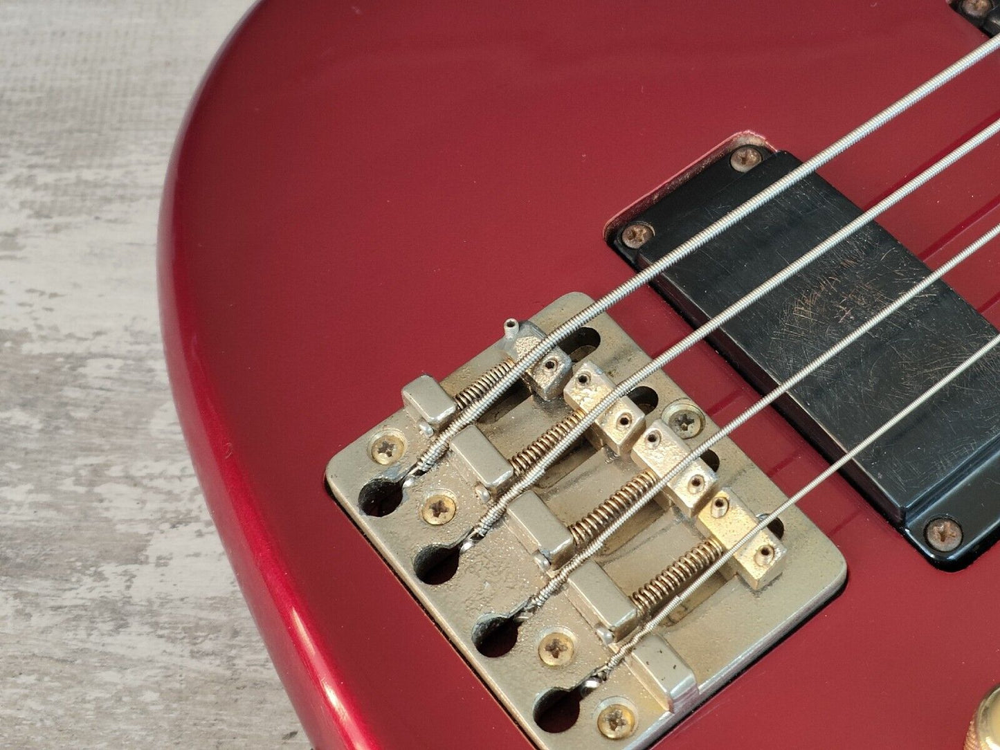 1983 Aria Pro II Japan SB Elite-II Electric Bass (Deep Red Metallic)