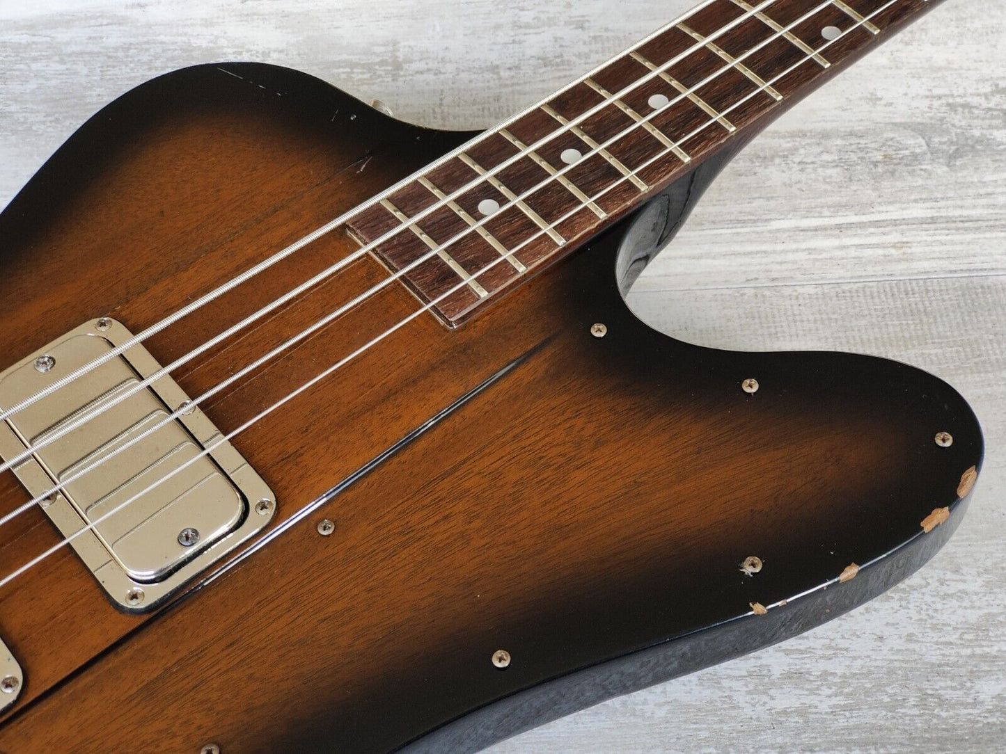 1989 Greco Japan TB-75 Thunderbird Bass (Brown Sunburst)