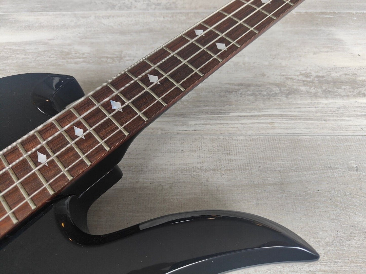 1990 Fernandes Japan MB-65 Mockingbird Bass w/Bartolini's (Black)