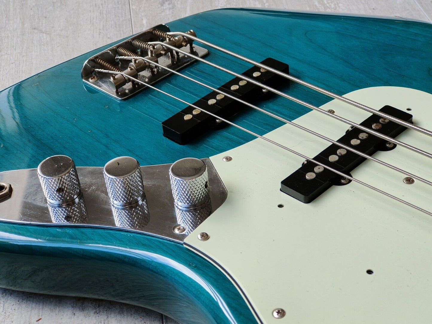 1999 Fender Japan (by Tokai) '62 Reissue Jazz Bass (Transparent Green)
