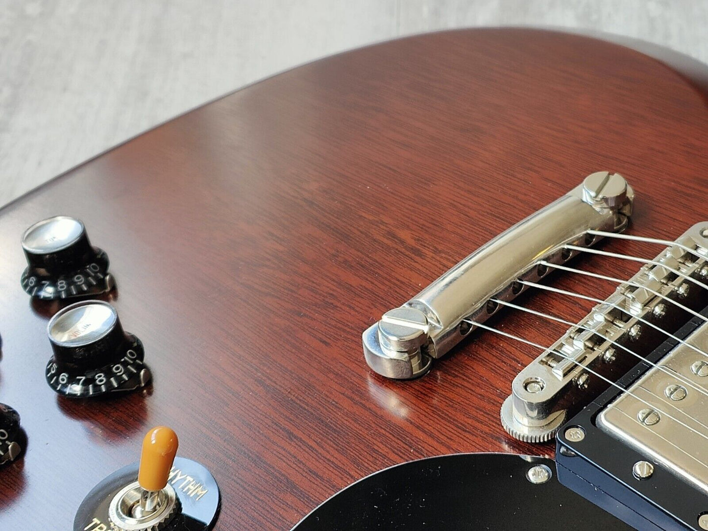 2017 Tokai "Premium Series" SG-215 Double Cutaway SG (Worn Brown)