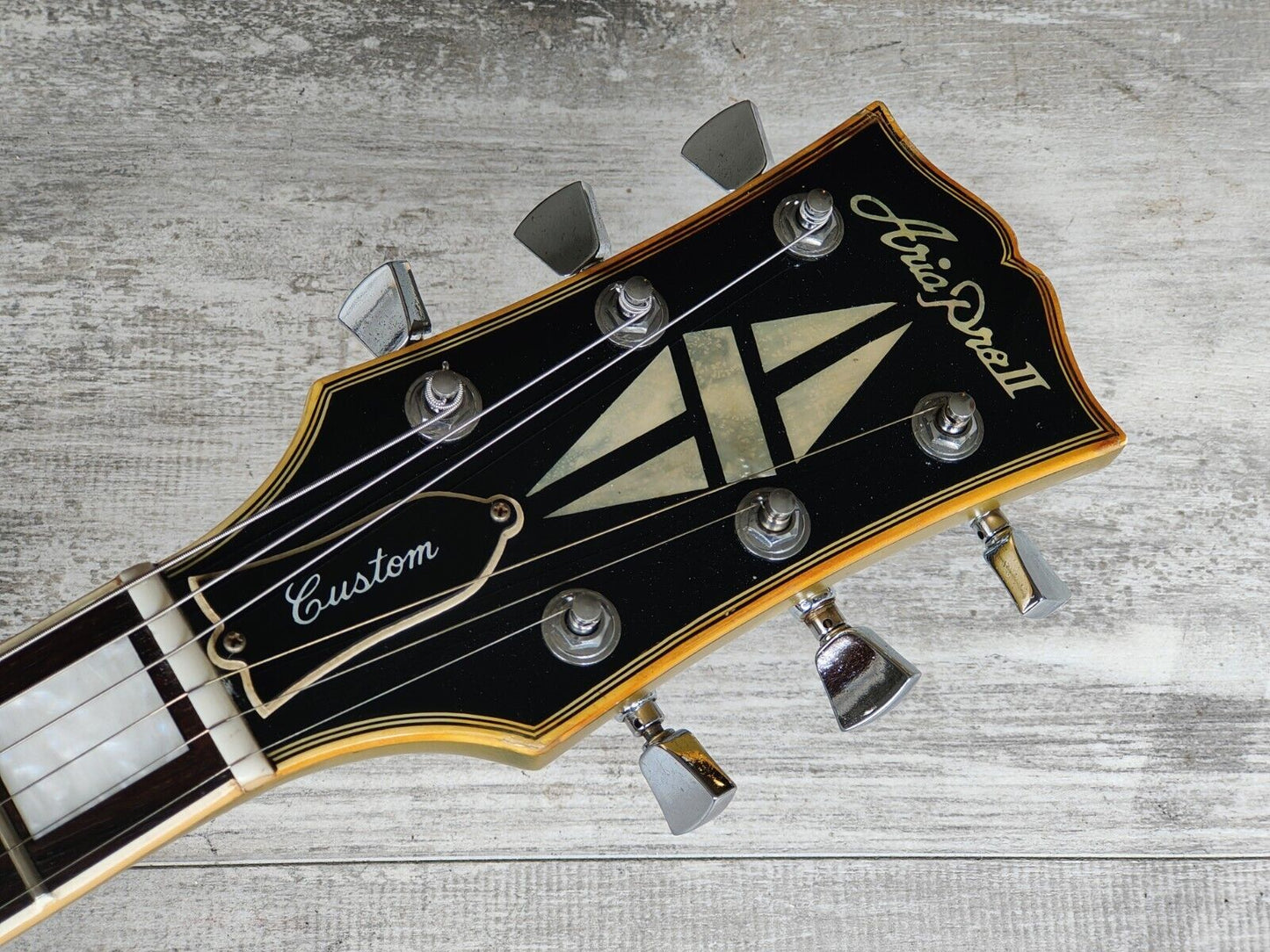 1978 Aria Pro II Japan LP-600R "Black Beauty" Les Paul Custom (Refinished Gold)