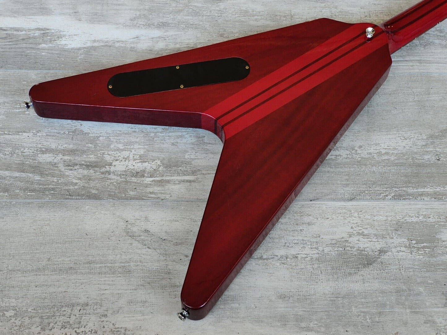 1997 Greco Japan GV-90MH Neckthrough Flying V (Cherry Red)