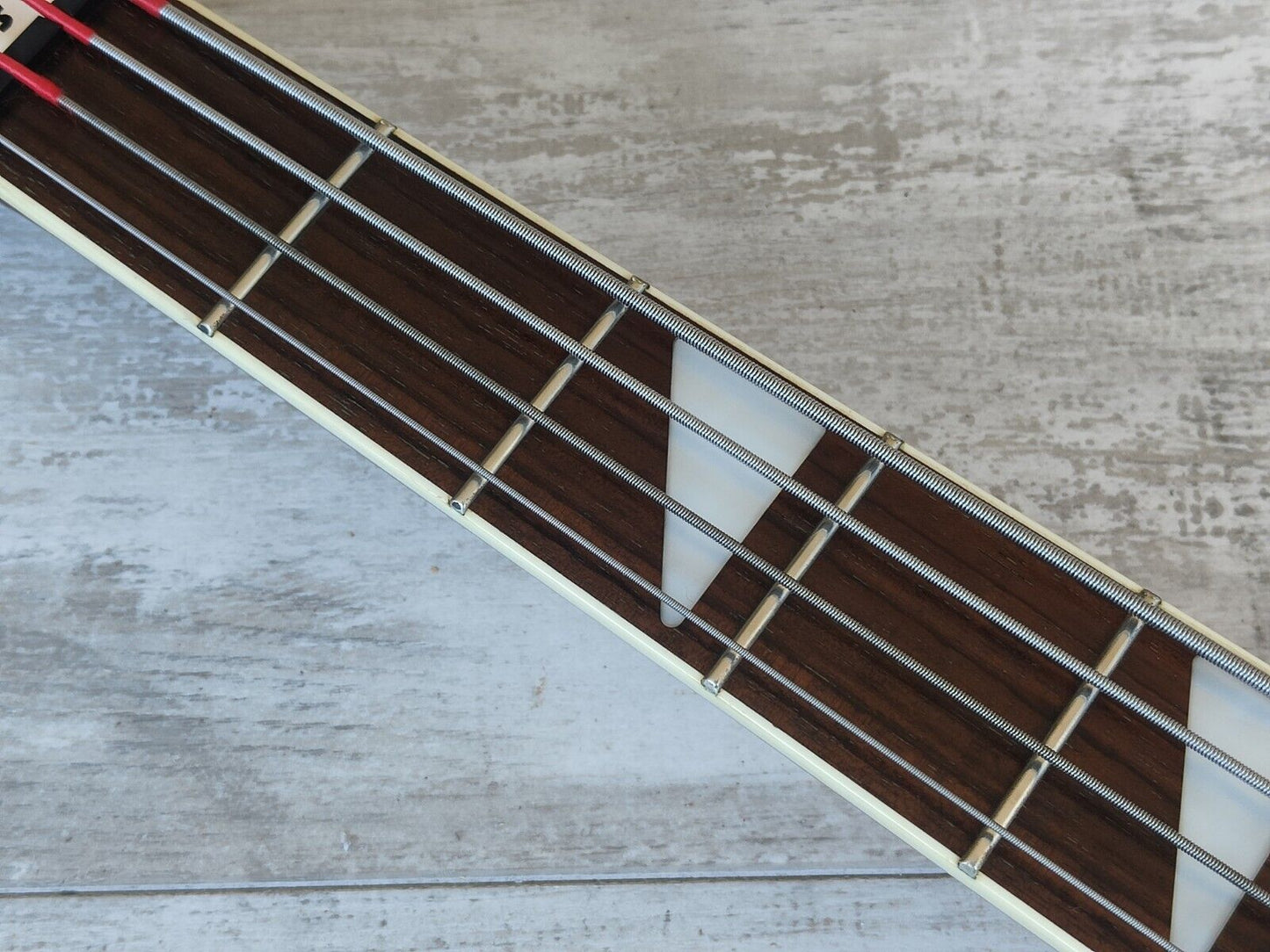 Rockinbetter Left Handed LH 4-String Bass Guitar (Fireglo)