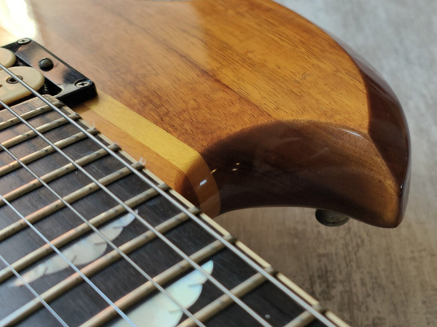 1980 Greco Japan BC-1800 Custom Order Neckthrough Mockingbird (Natural Koa)
