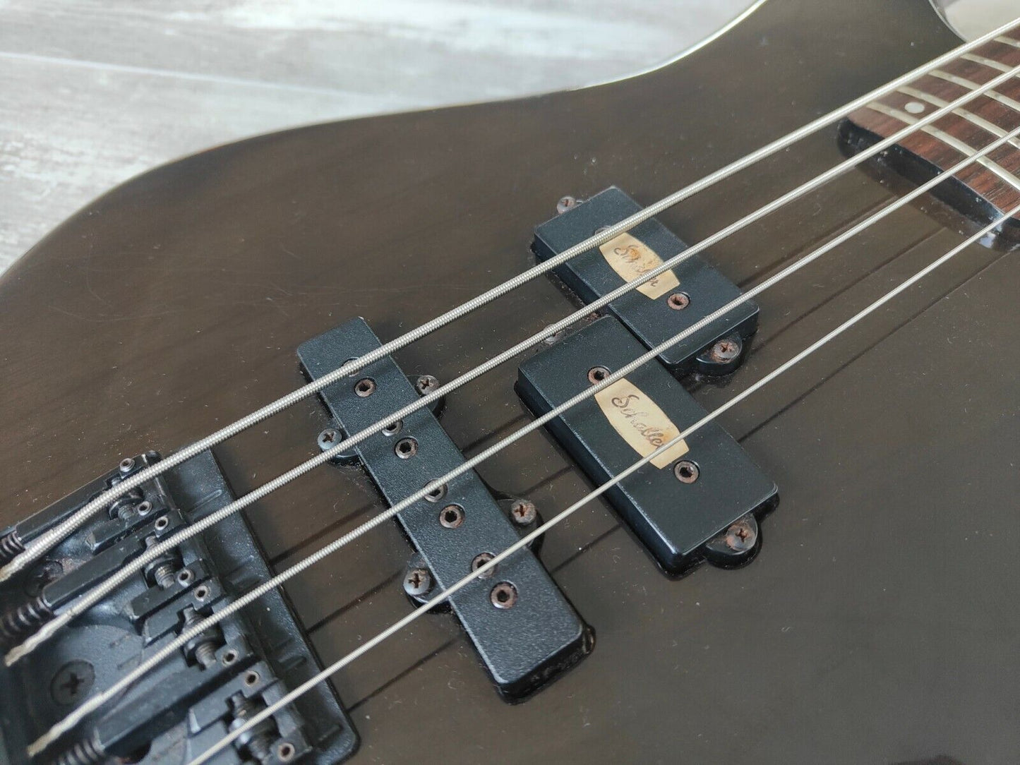 1989 Rockoon Japan (by Kawai) KRB-55PJ Bass (See Through Brown)