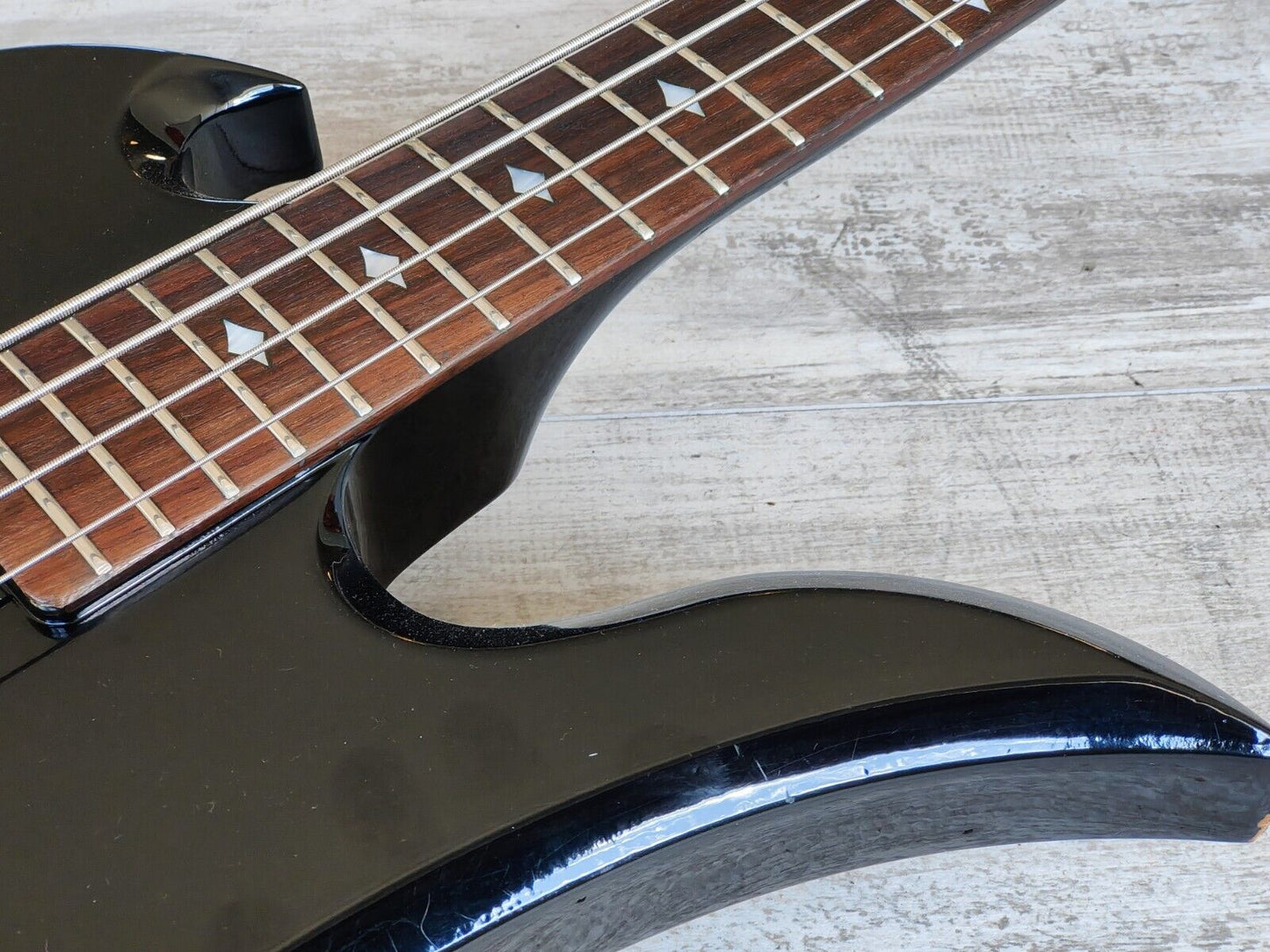 1980's BC Rich Japan NJ Series Neckthrough Mockingbird Bass (Black)