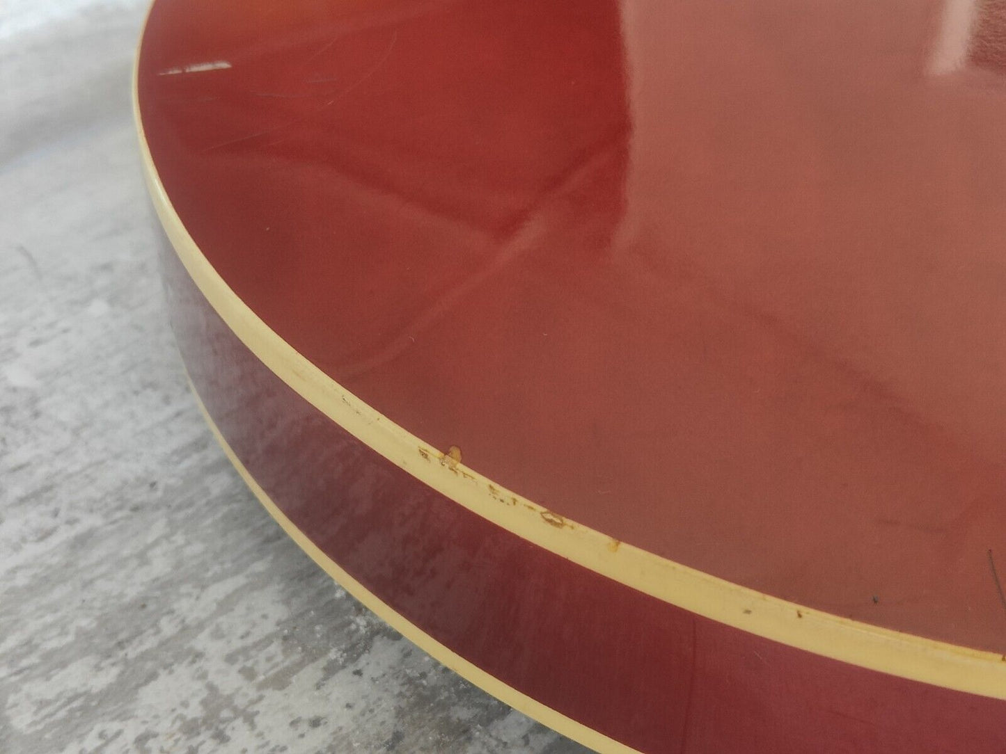 1988 Burny Japan RSA-70 Semi Hollowbody Electric Guitar (Cherry Red)