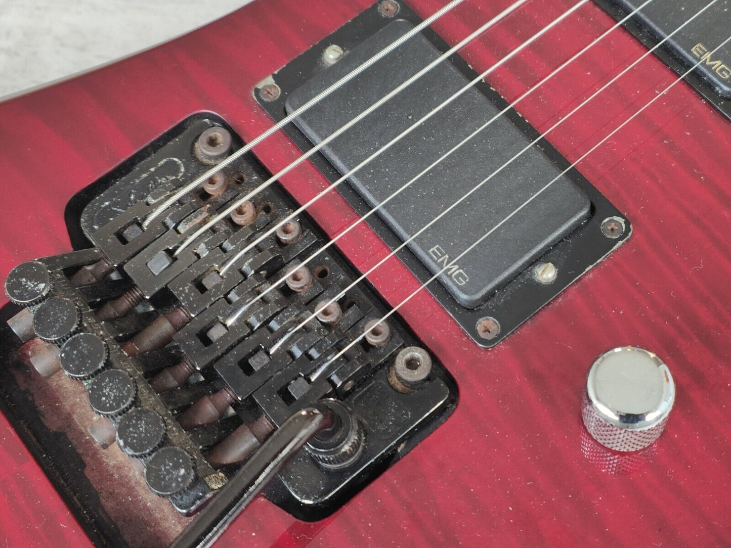 2000 Grover Jackson Japan Neckthrough Kelly (Flame-Top Red)