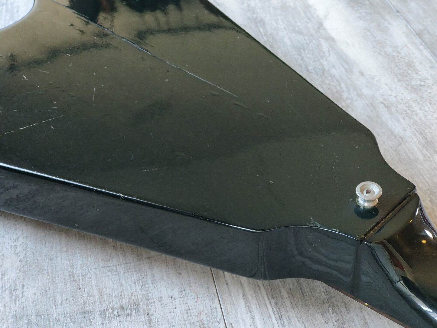 1977 Greco Japan FV-600 '67 Reissue Flying V (Black)