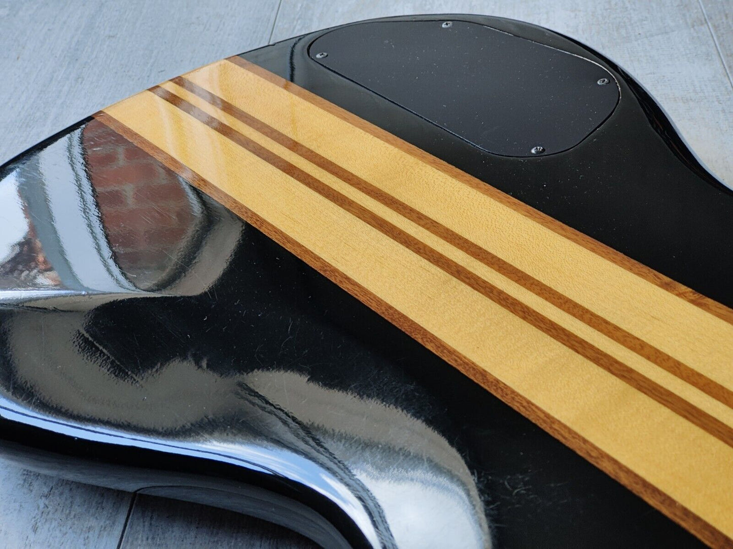 1989 Aria Pro II ASB-60 Integra Series Neckthrough Bass (Black)