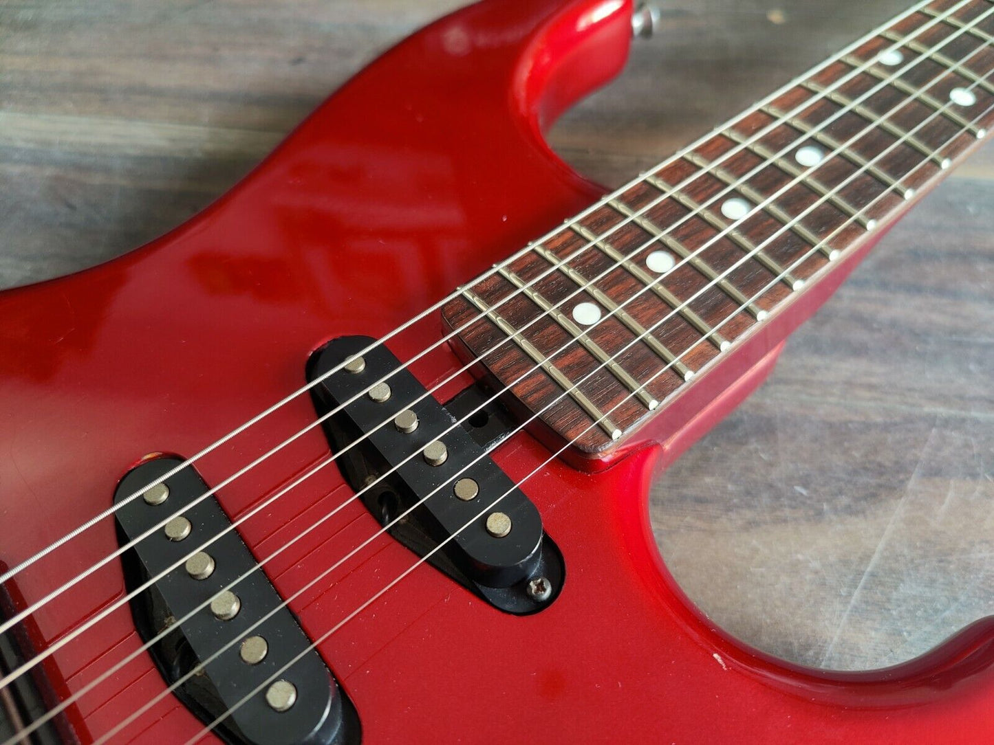 1987 Yamaha Japan Session 512 HSS Stratocaster (Candy Apple Red)