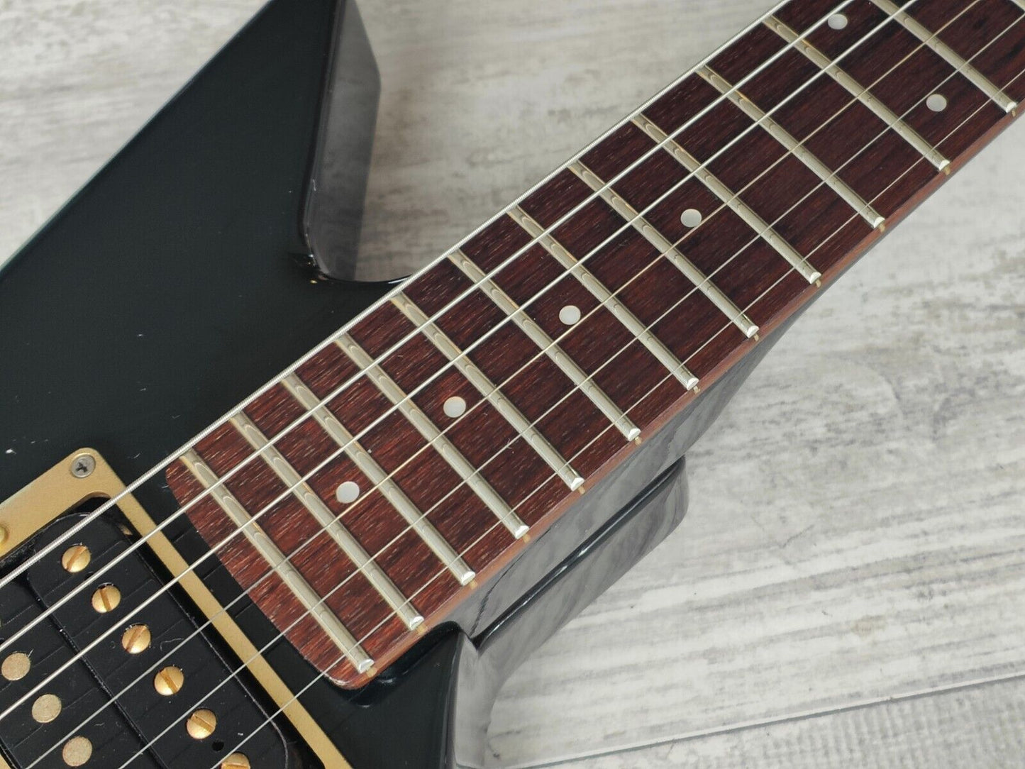 1984 Greco Japan GTZ65RB "Tusk" Rhoads V (Black & Gold)