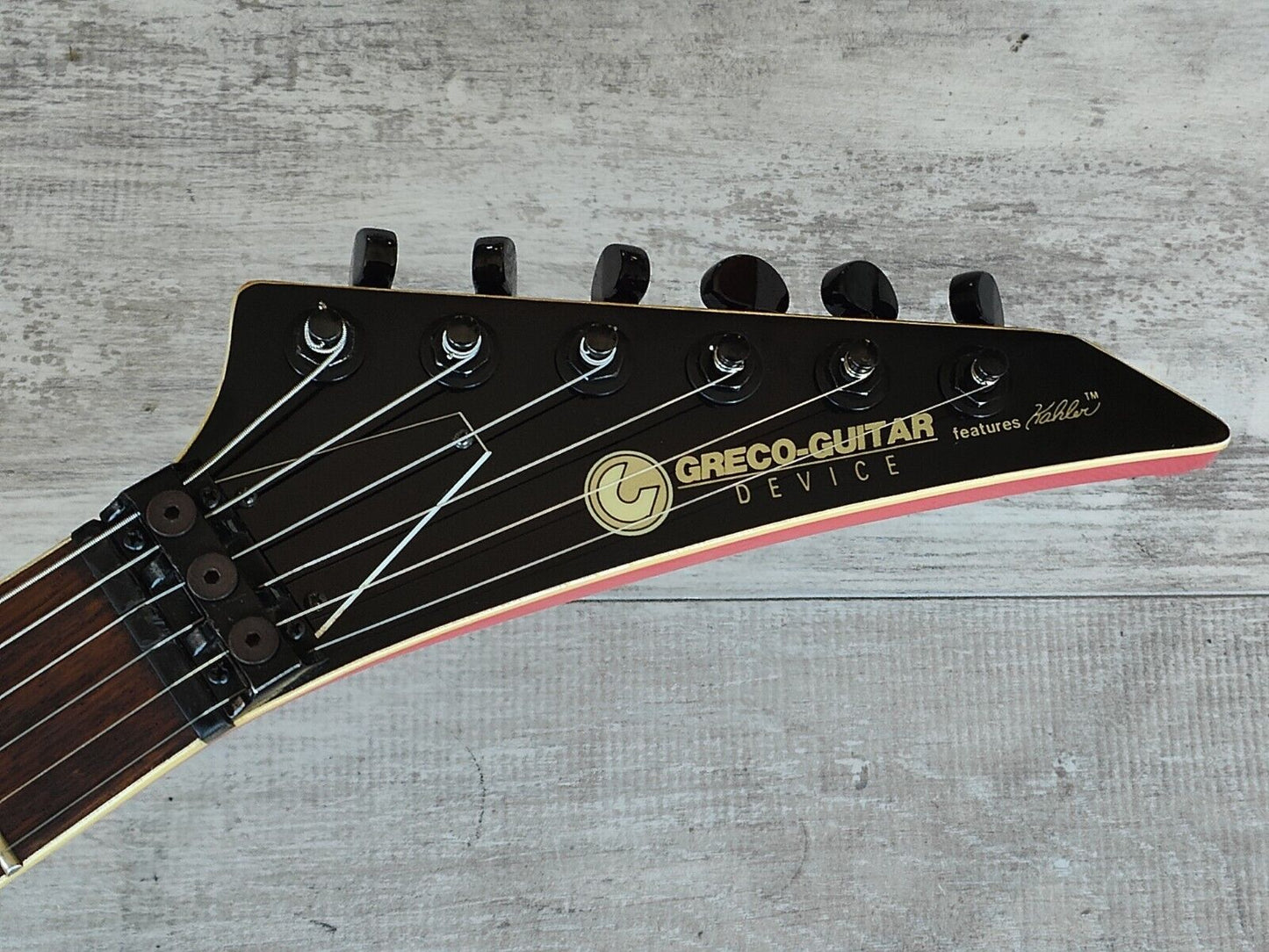 1985 Greco Japan JJ-R1 HSS Superstrat w/Kahler (Pink)