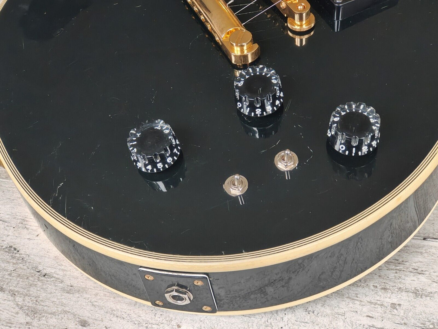 1995 Burny Japan RLC-105S Les Paul Custom "Pata" Model (Ebony)