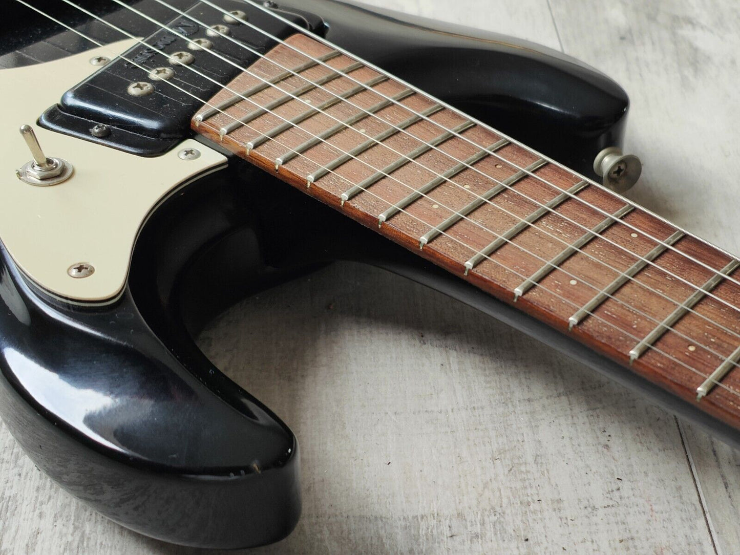 1990's Mini Mosrite Octave Guitar (Black)