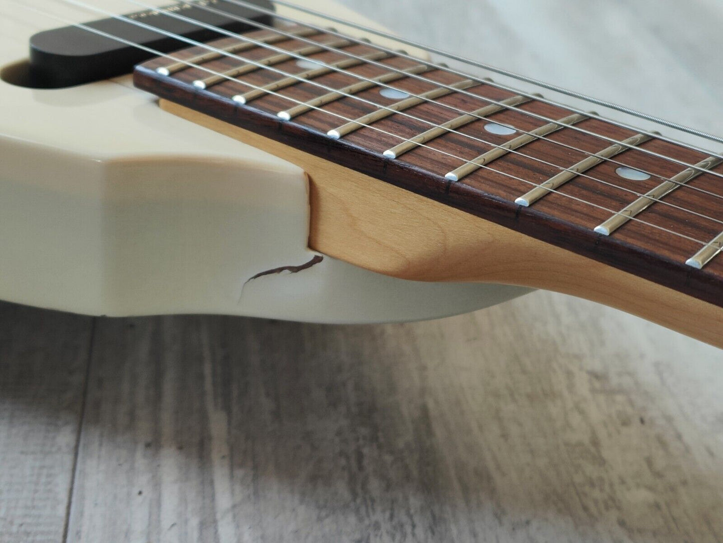 1995 Fernandes Japan FV-80K Shin Artist Model Flying V (See-Through White)