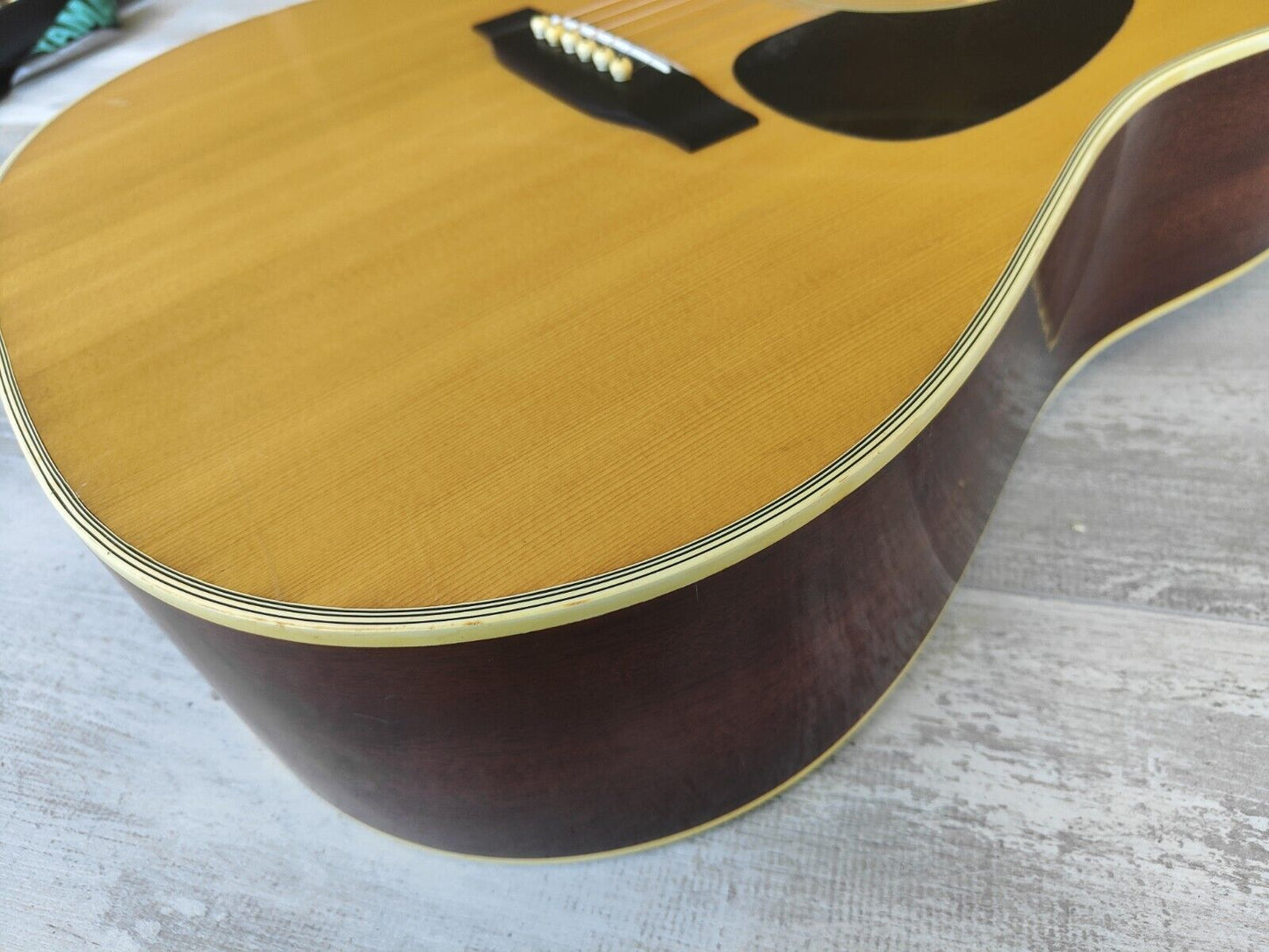 1980's Morris W-18 Japanese Vintage Acoustic Dreadnought Guitar (Natural)