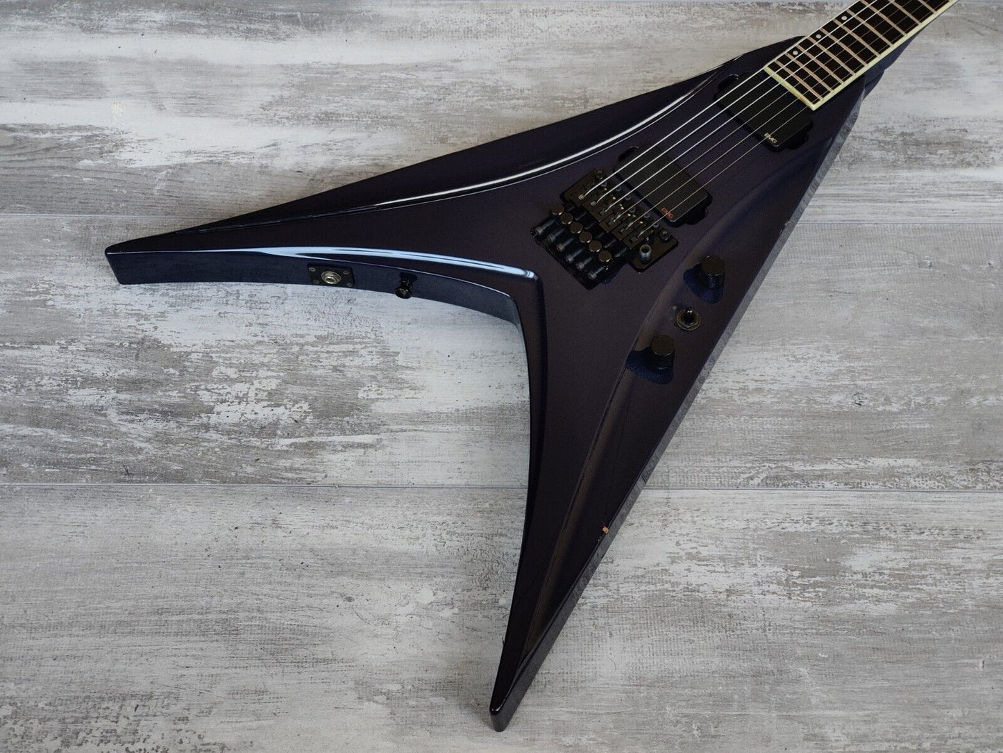 1990's Edwards Japan (by ESP) E-C-98V Flying V w/EMG's (Purple)