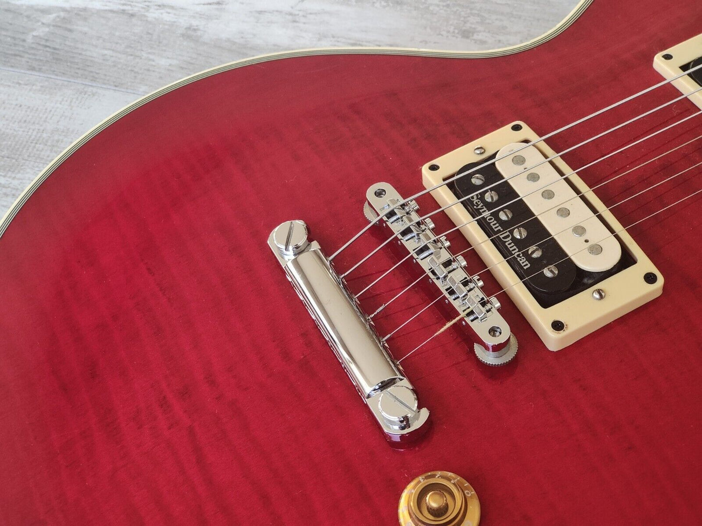1987 Greco Japan EGC Custom Order Les Paul Custom (Flame Red)