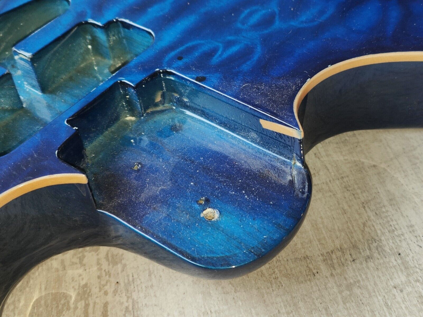 Schecter EX Exceed Series NOS Body/Neck (Black Aqua Blue Burst)