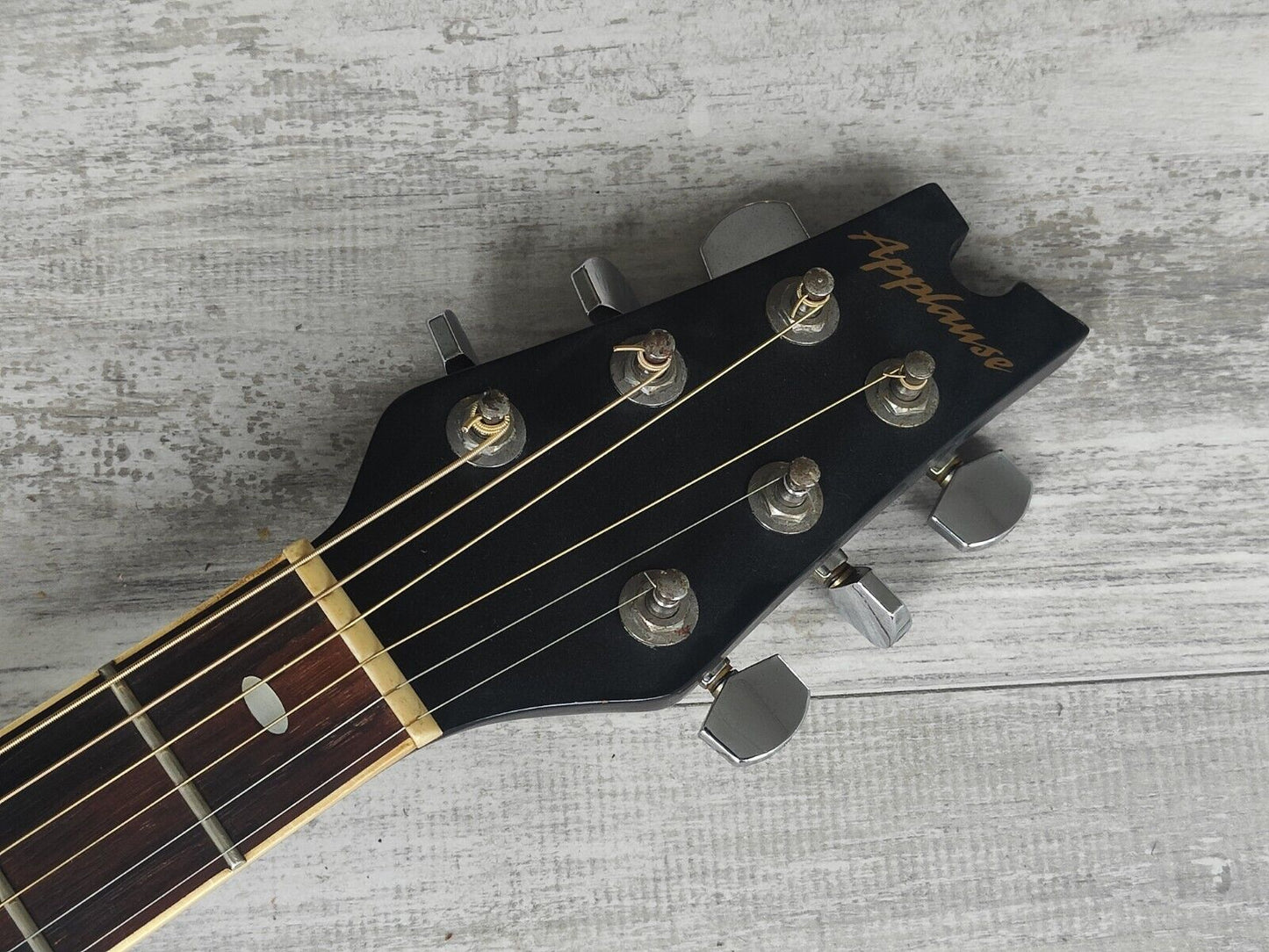 1990's Applause AE-38 Ovation Shaped Acoustic Guitar (Green Burst)