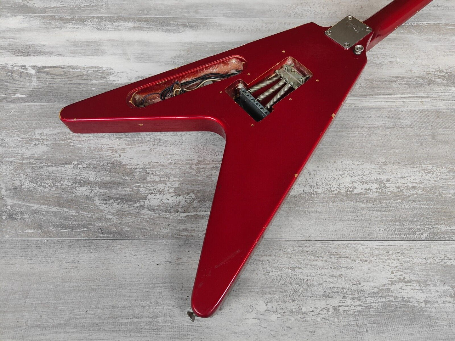 1980's Fernandes Japan BSV Series Short Scale Flying V (Candy Apple Red)