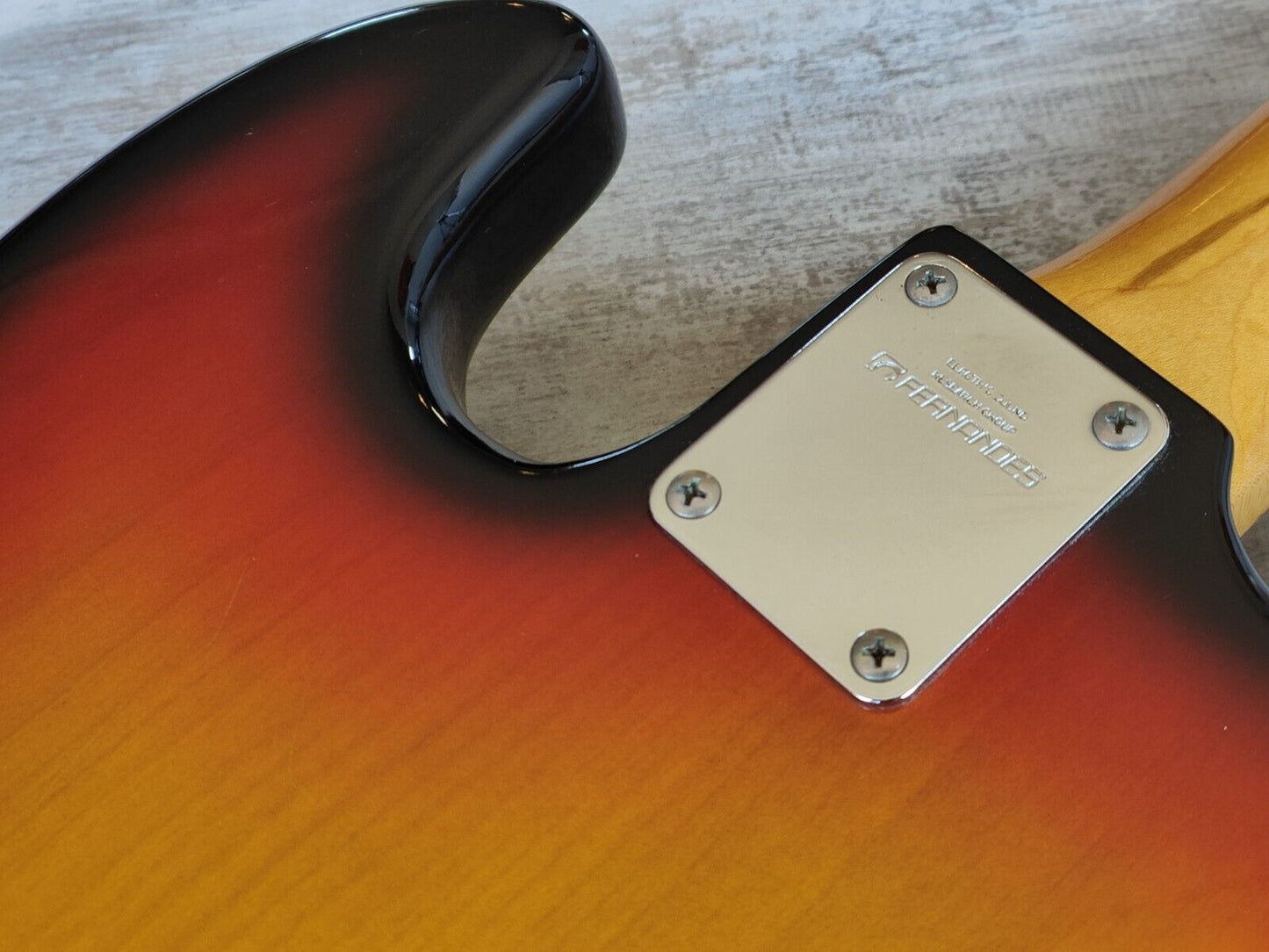 1981 Fernandes Japan RJB-75 "The Revival" Series Jazz Bass (Nitro Sunburst)
