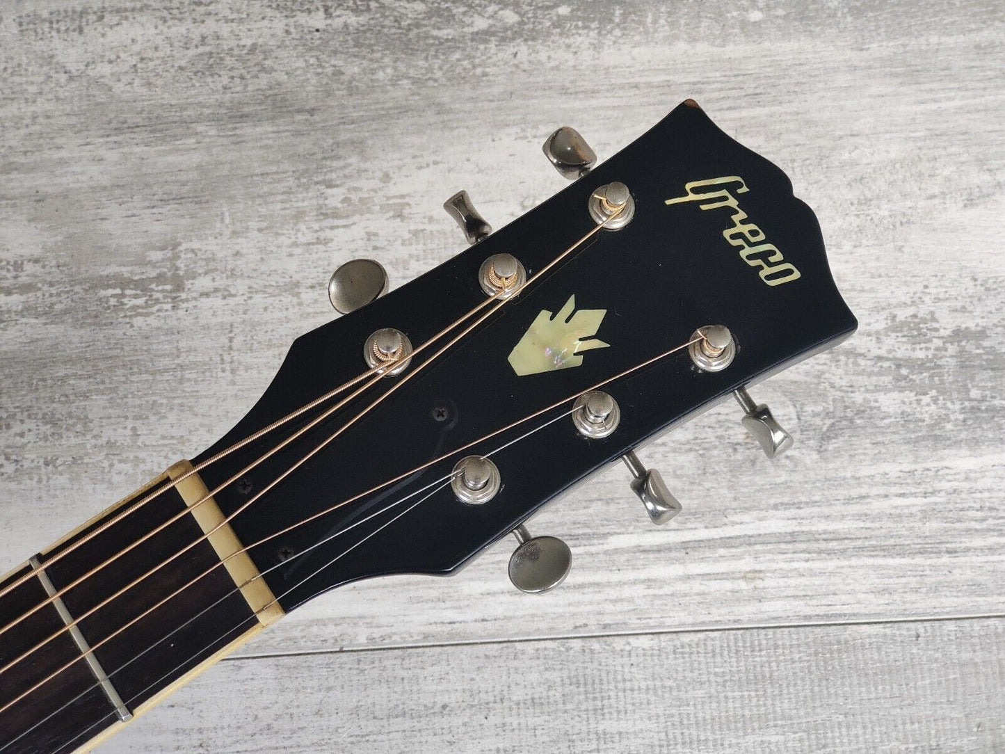 1981 Greco Japan W-404BSE Acoustic Guitar w/P90 Pickup (Brown Sunburst)