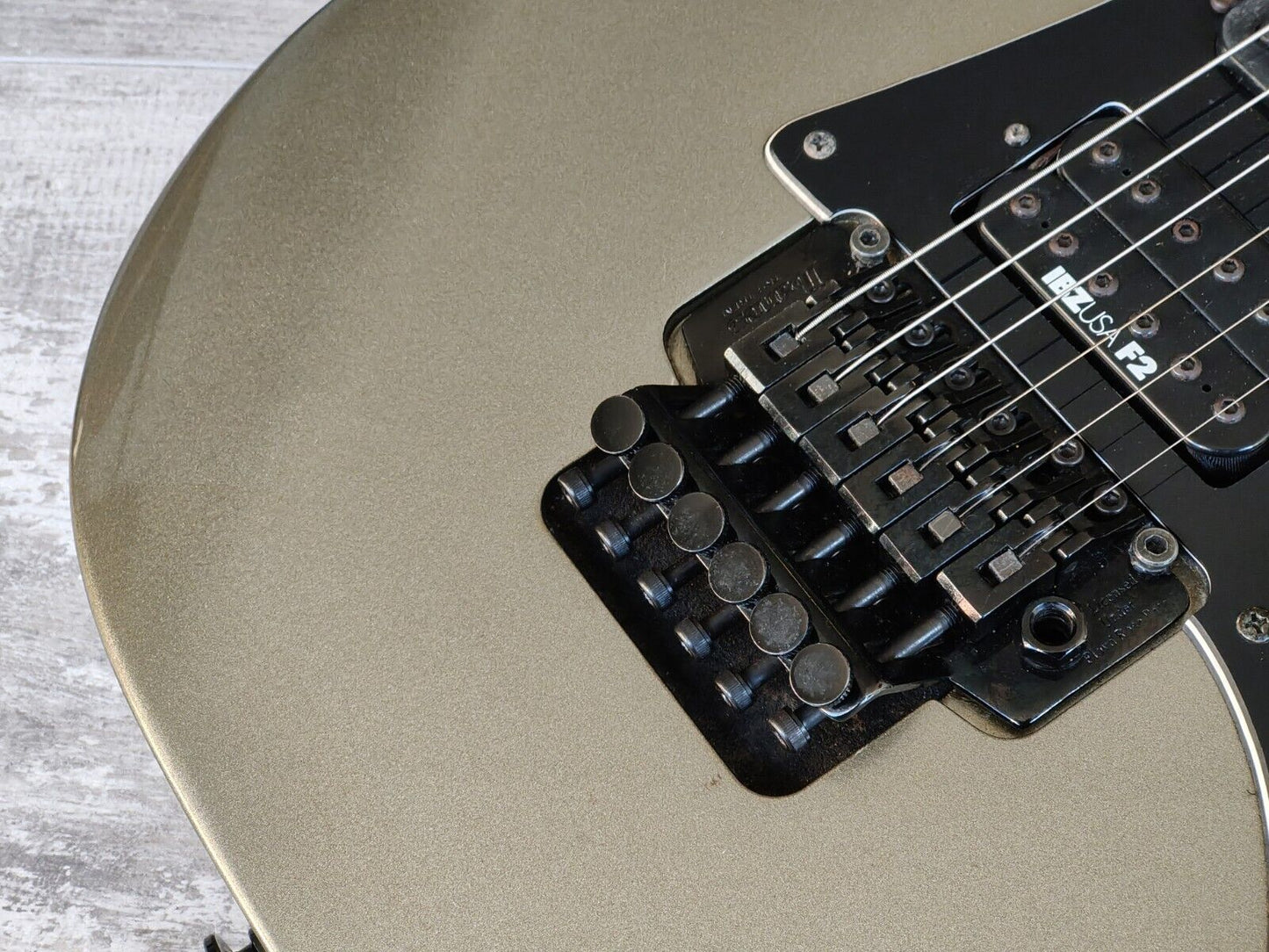 1997 Ibanez Japan RG380 HSH Superstrat (Pewter)