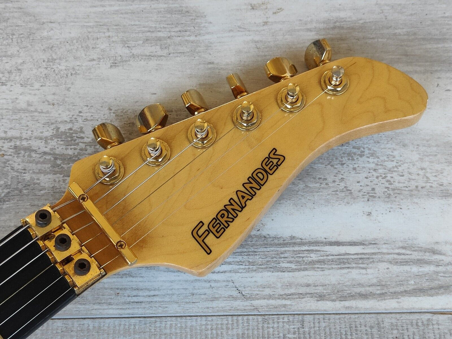 1994 Fernandes Japan FR-120S Revolver HSH Superstrat w/Sustainer (Natural)