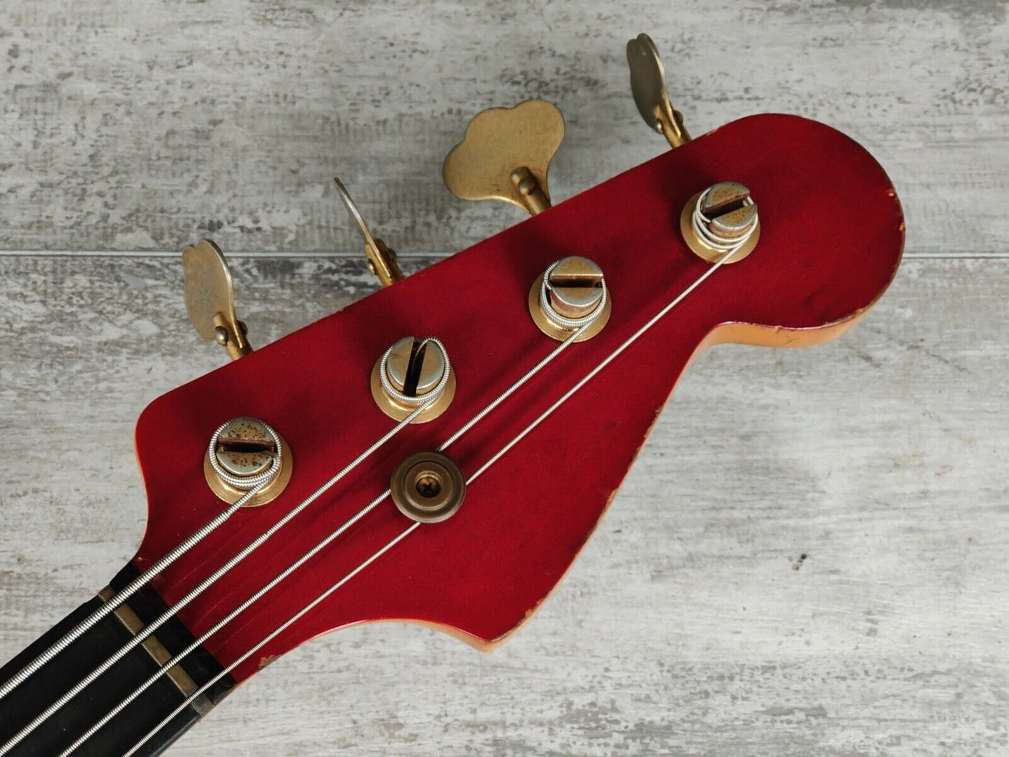 1980's Moon Japan Custom Order Jazz Bass (Transparent Red)