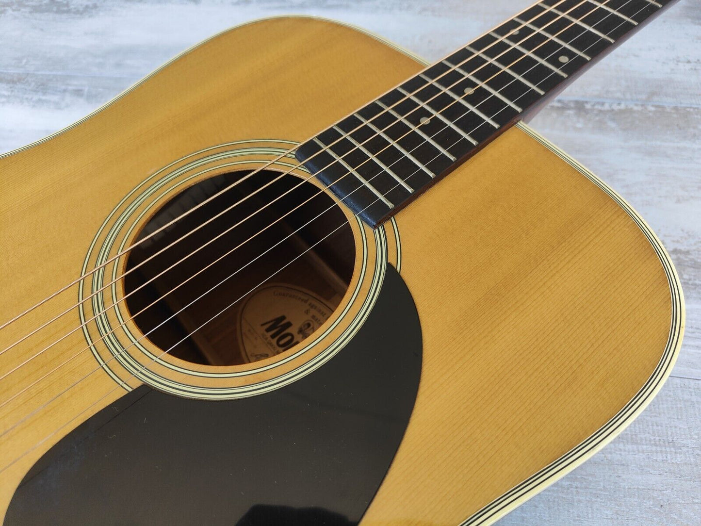 1980's Morris W-18 Japanese Vintage Acoustic Dreadnought Guitar (Natural)