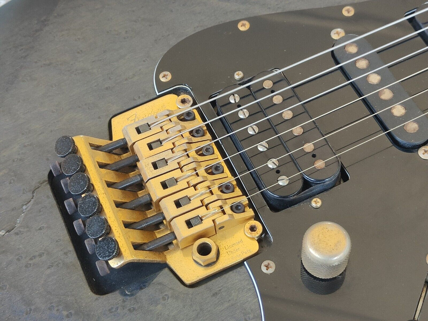 1988 Fender Japan STR-730 "Pro Feel" HSH Stratocaster (Charcoal Black Burst)