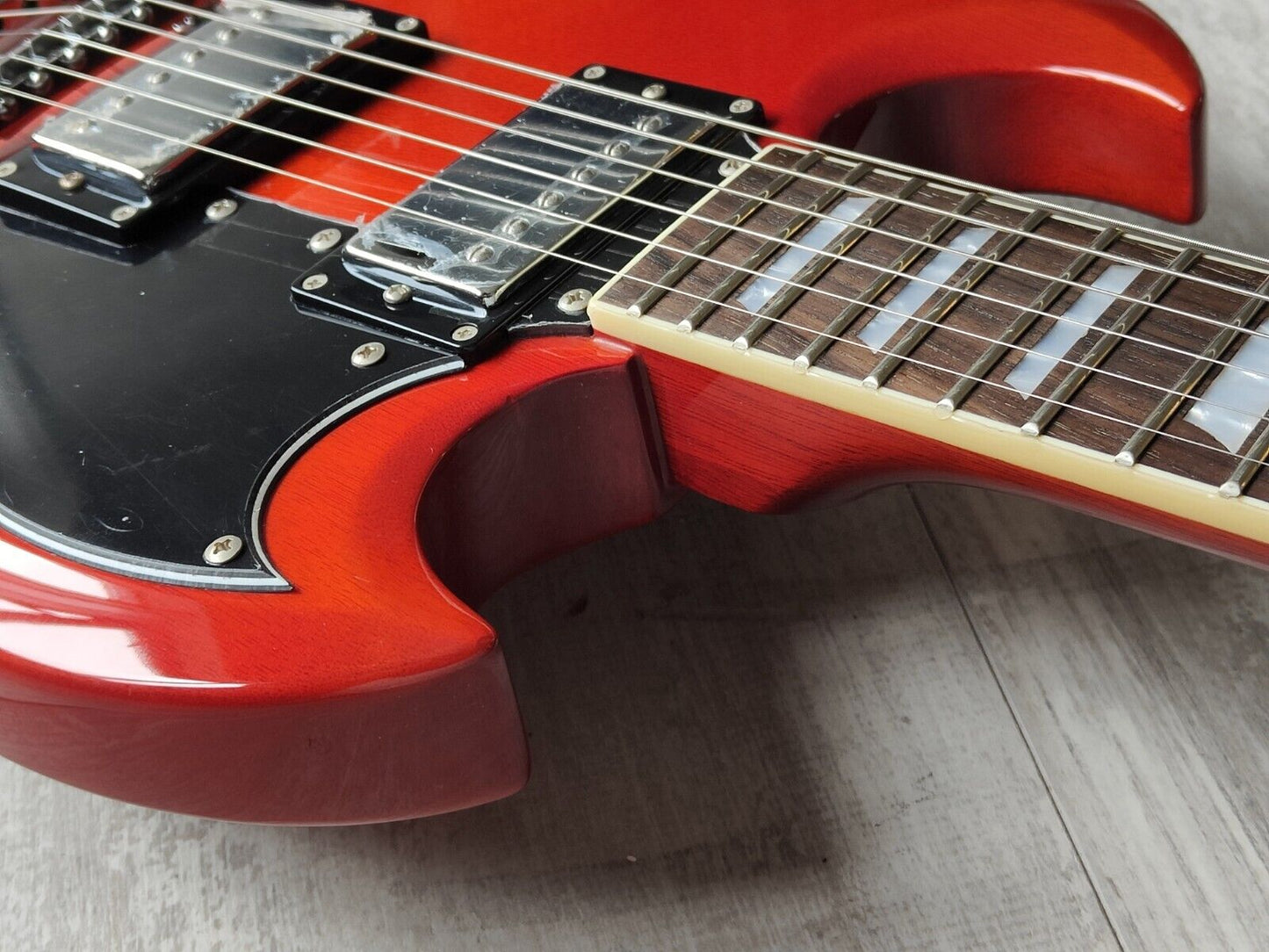 Blitz by Aria Pro II SG Double Cutaway (Cherry Red)