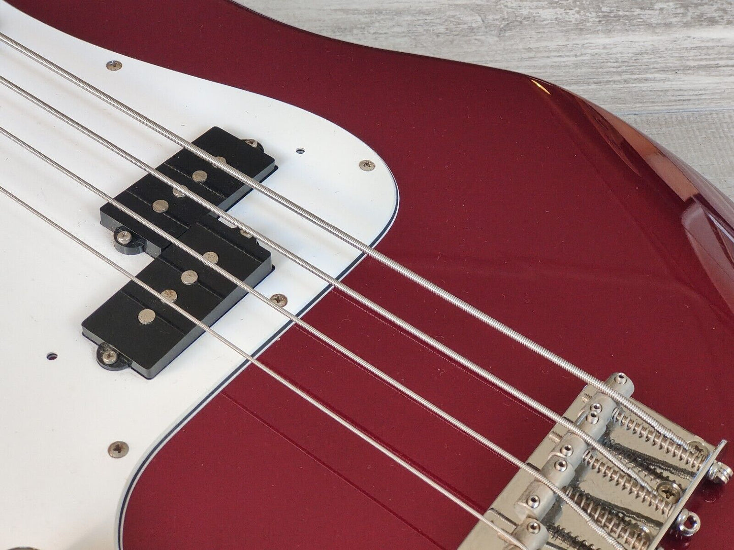 2006 Fender Japan PB62 '62 LH Left Handed Precision Bass (Old Candy Apple Red)