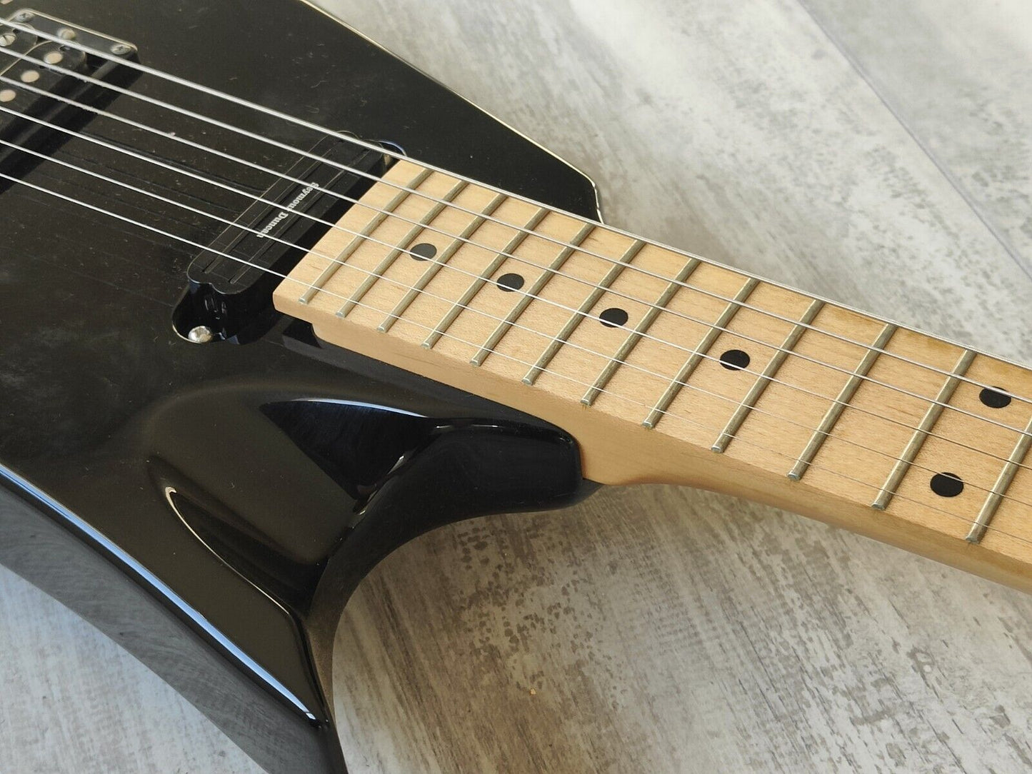 1980's ZEP-II FAZ-110 "Flying A" V Style Takamizawa Artist Model Guitar (Black)